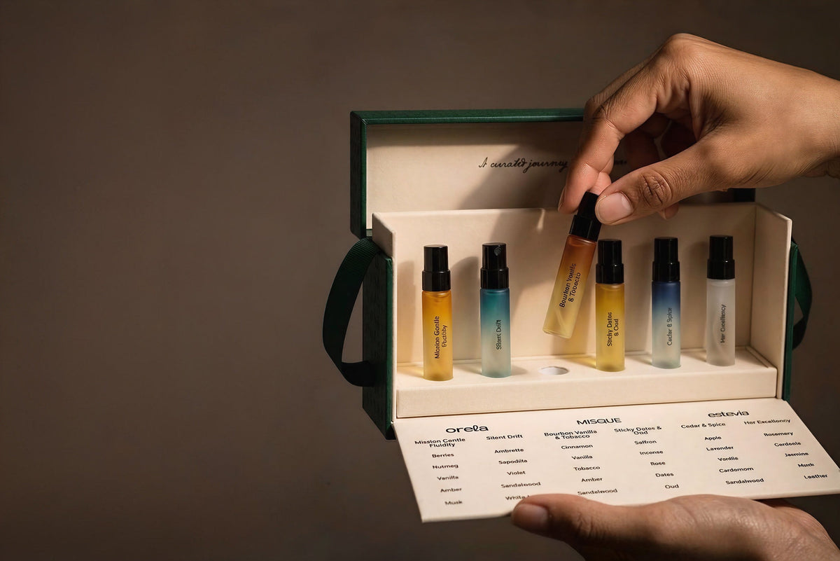 Purchase a discovery set, find the scent that fits you best, and earn AED100 to spend on anything you like.